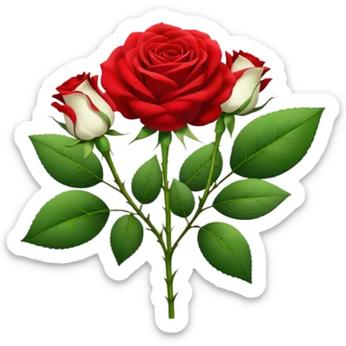 white roses sticker
