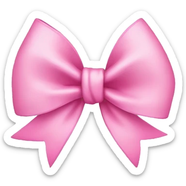 Pink bow sticker