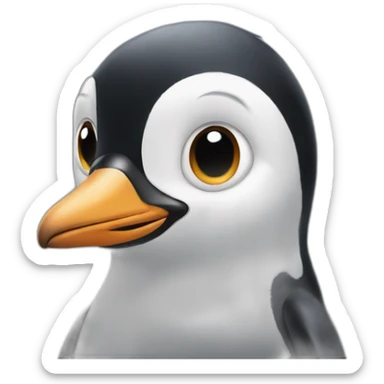 quadruped penguin with horns sticker