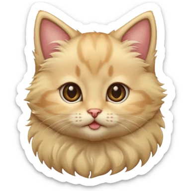 kitten with blonde hair and brown eyes sticker