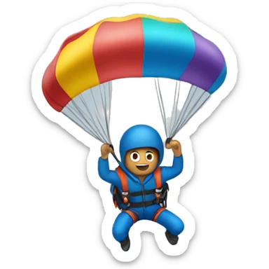 A man parachuting  sticker