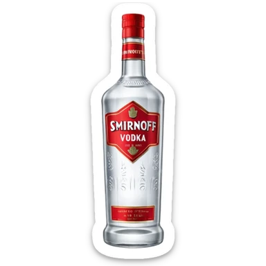 Smirnoff Vodka bottle sticker