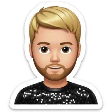 Brian McFadden from Westlife with black sequin outfit sticker