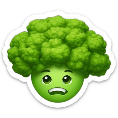 Brokkoli head sticker