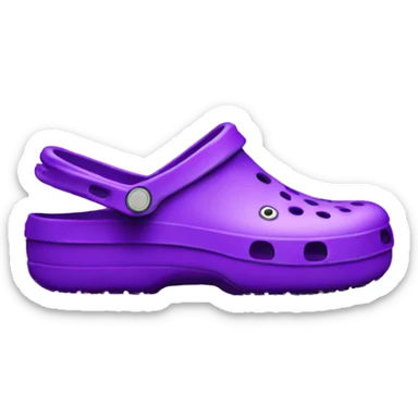crocs shoe purple sticker