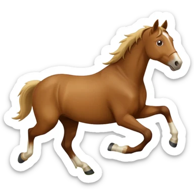 a horse escaping from the paddock sticker