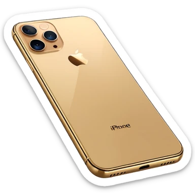 Gold iPhone 16 Pro Max, front and rear view sticker