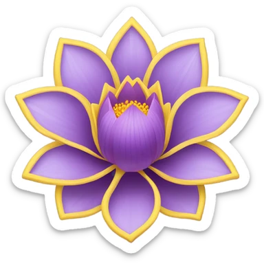 Lotos purple  sticker