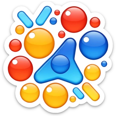 Una representación de materia y bits sticker