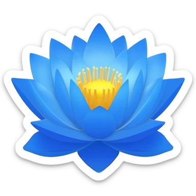 Bule lotus sticker