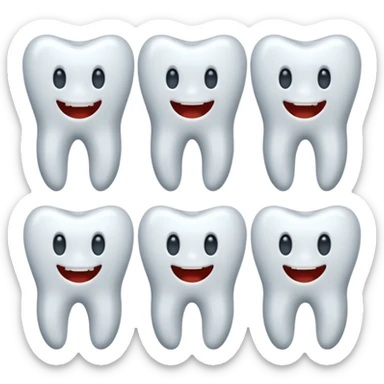 Teeth with clip sticker