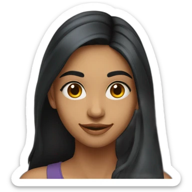 skinny 27 year old indian girl with long black hair smiling profile photo sticker