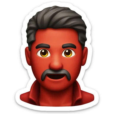 Diablo rojo carita iPhone  sticker