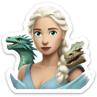 Daenerys with dragons sticker