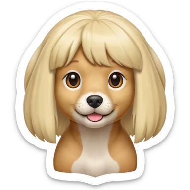 Dog With a wig sticker