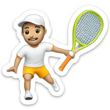 Playing padel sticker