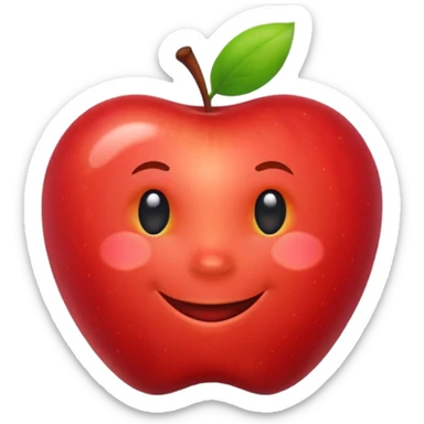 happy emoji smirking apple style sticker