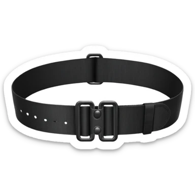 black military belt with pouches sticker