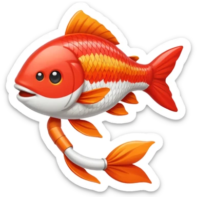 carp streamer hanging apple emoji style sticker