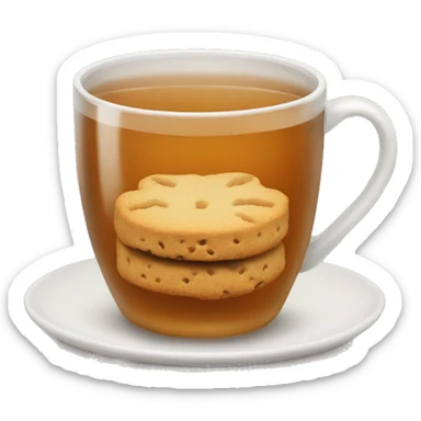 tea with biscuit  sticker