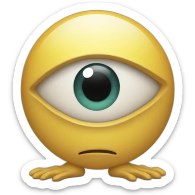 Eye with arms and legs sticker