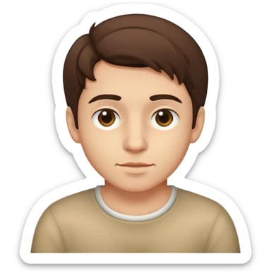 brunette hair italian boy no facial hair  sticker