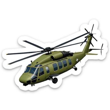 Sikorsky UH-60 Black Hawk - Sikorsky (Model Year: 2022) (Iconic colour: Olive green) sticker
