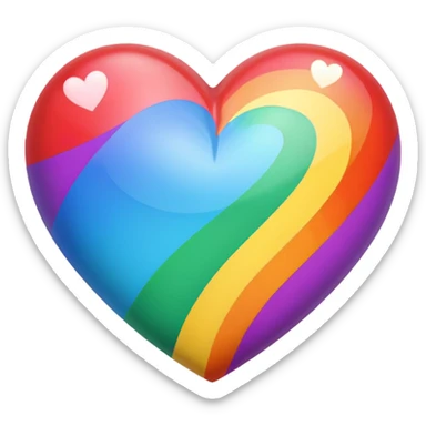 heart with rainbow colors sticker