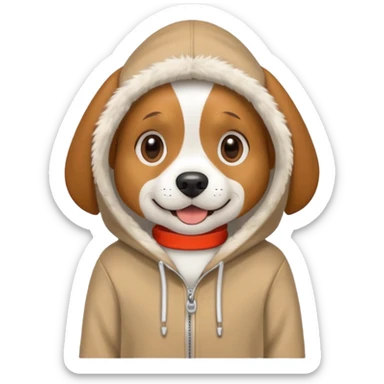 Beagle dog with hoodie sticker