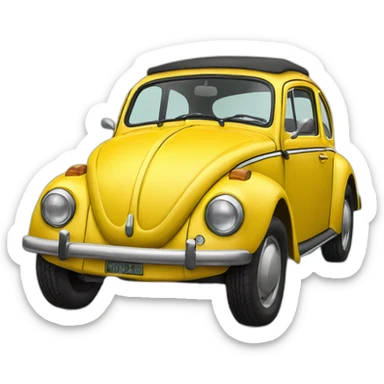 fusca amarelo sticker