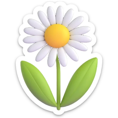 Cute realistic daisy  sticker