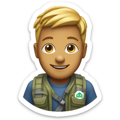 emoji with Habitat Nepal Logo sticker