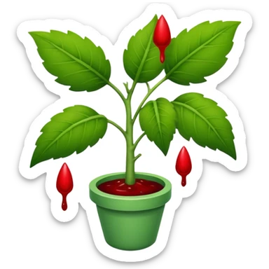  planta carnivora con sangre sticker