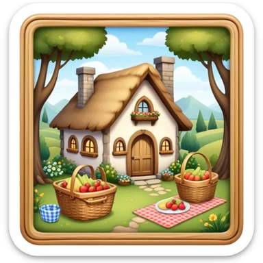 Cozy Fantasy cottage Picnic sticker