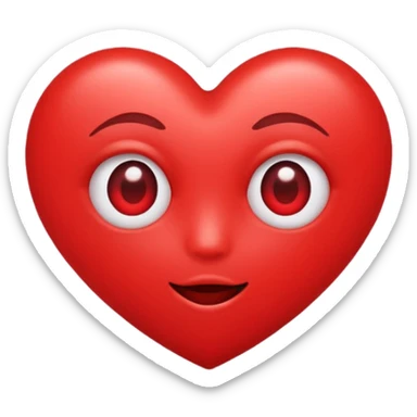 Heart Eyes popping out sticker