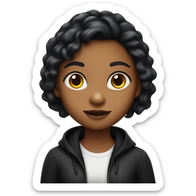 A girl who looks like a panther sticker