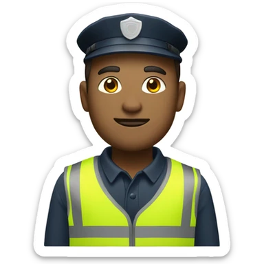 Security Guard with vest on sticker