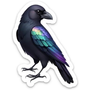 A large crow sticker