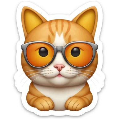 Cat with sunglasses sticker
