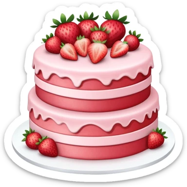 2 tier Strawberry Cake sticker