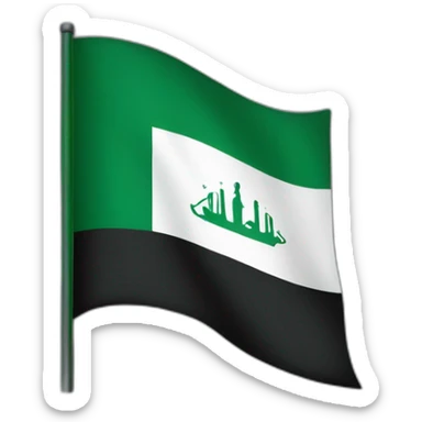 Saudi flag in dark sticker