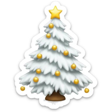 white christmas tree sticker