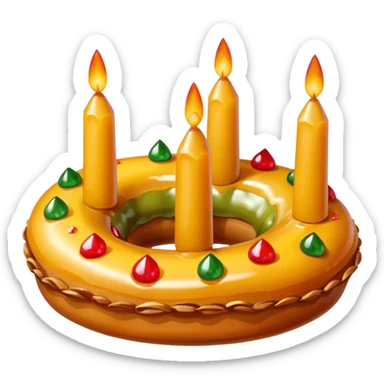 roscon de reyes DE ESPAÑA pero sin velas, sticker