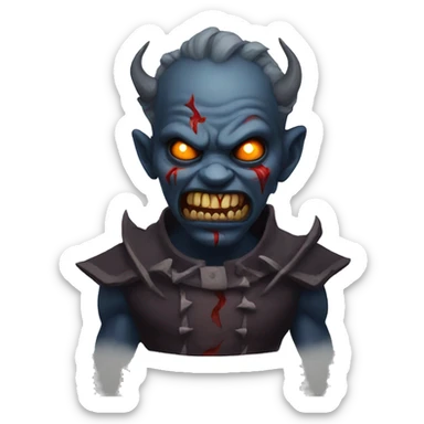 Scary demon sticker