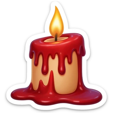 Blood-dripping candle wax  sticker