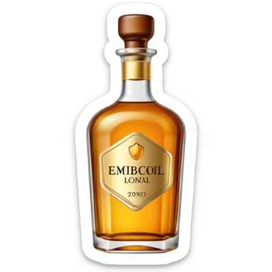 an elegant alchohol bottle sticker