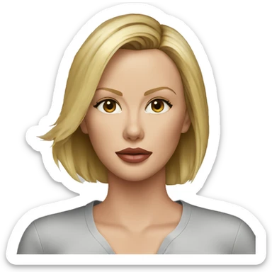 ultra realistic charlize theron wearing shirt sticker