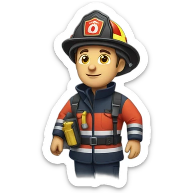 Firefighter truc switzerland sticker