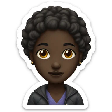 portrait of a dark-skinned girl sticker