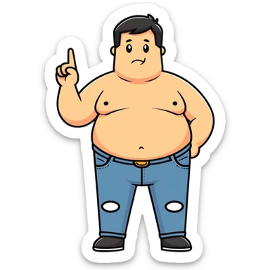 pregnant man sticking up the middle fonger sticker